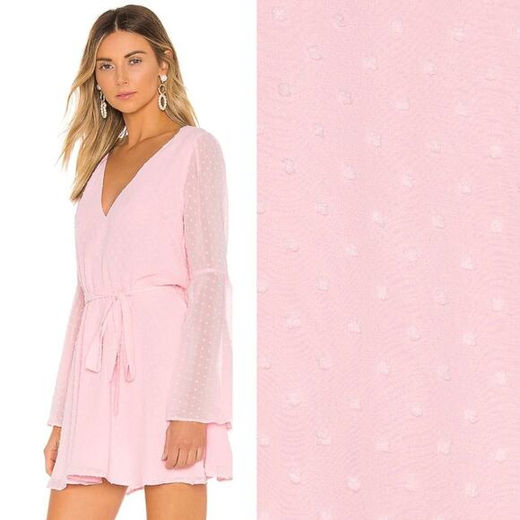 Lovers & Friends Lida Dress in Pink Swiss Dot NWOT Size Small - Picture 3 of 3